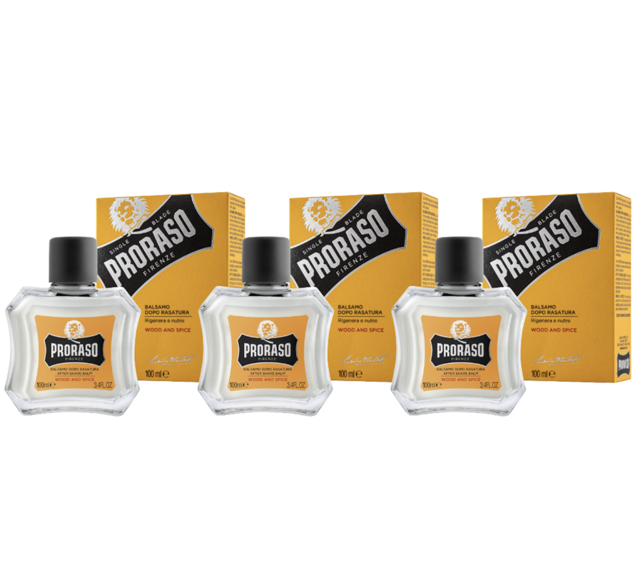 After Shave Balm Wood and Spice 100ml - 3 STUKS