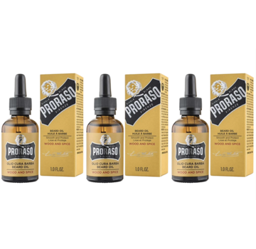 Proraso Beard Oil Wood and Spice - 3 STUKS