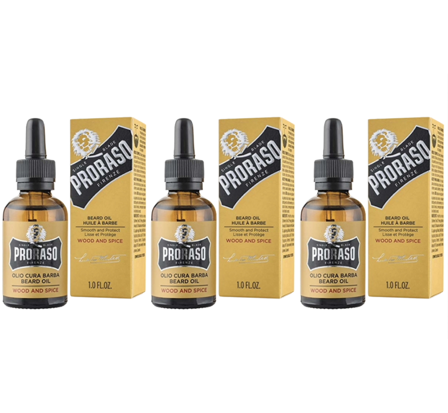 Beard Oil Wood and Spice - 3 STUKS
