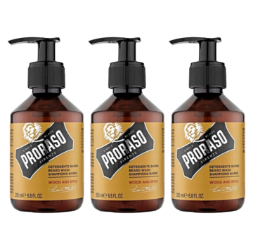 Proraso Beard Wash Wood and Spice 200ml - 3 STUKS