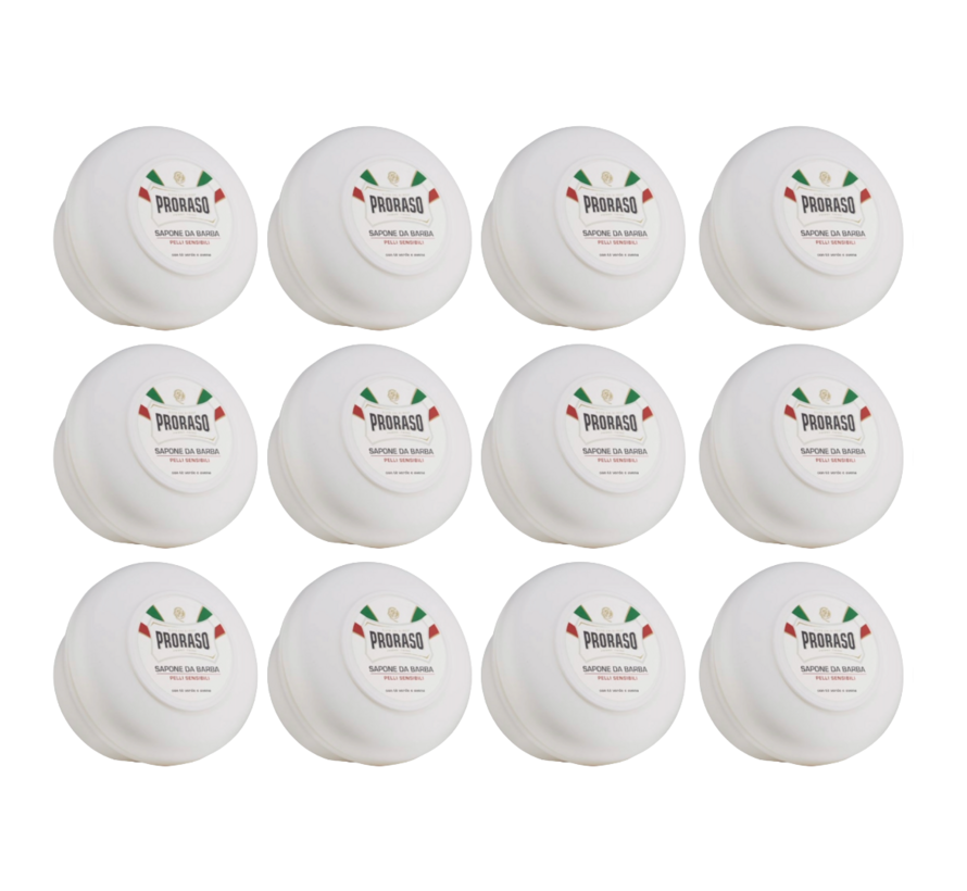 Shaving Soap Bowl Anti-Irritatie 150ml - 12 STUKS