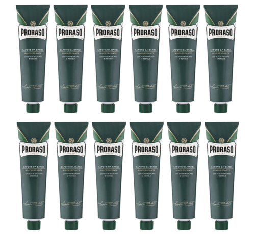 Proraso Tube Shaving Cream Green Refreshing 150ml - 12 STUKS
