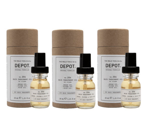 DEPOT No. 204 Hair Treatment Oil 30ml - 3 STUKS