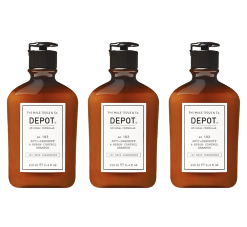 DEPOT No. 102 Anti-Dandruff & Sebum Control Shampoo 250ml - 3 STUKS