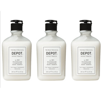 DEPOT No. 501 - Moisturizing & Clarifying Beard Shampoo 250ml - 3 STUKS