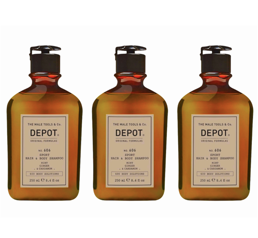 N0.606 Sport Hair & Body Shampoo 250ml - 3 STUKS