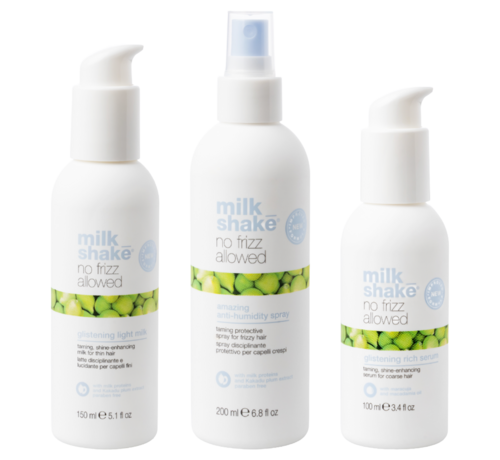 Milkshake No Frizz Allowed Amazing Anti-humidity Spray 200ml + Serum 100ml +Light Milk 150ml