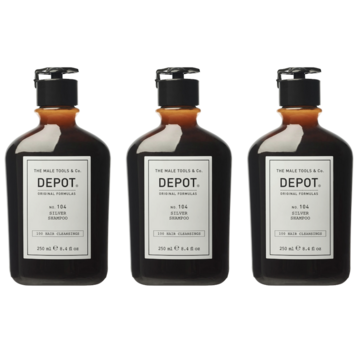 DEPOT N0.104 Silver Shampoo 250ml - 3 STUKS