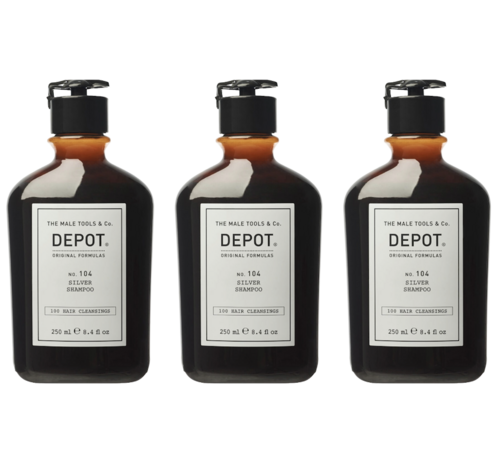 DEPOT N0.104 Silver Shampoo 250ml - 3 STUKS