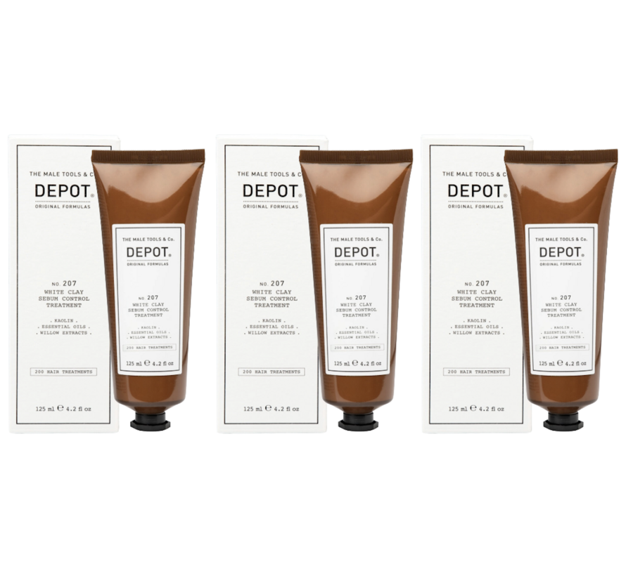 No. 207 - White Clay Sebum Control Treatment 125ml - 3 STUKS