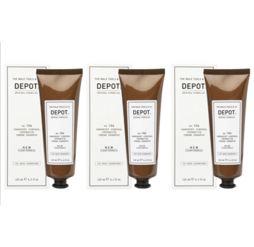 DEPOT N0.106 Dandruff Control Intensive Cream Shampoo 125ml - 3 STUKS