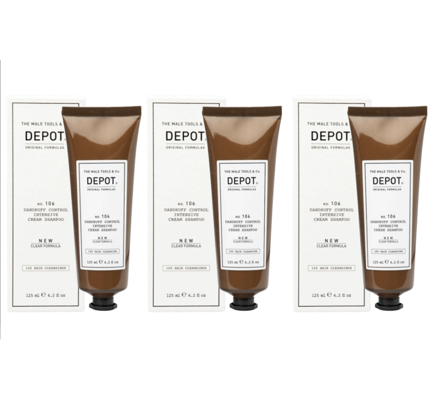 N0.106 Dandruff Control Intensive Cream Shampoo 125ml - 3 STUKS