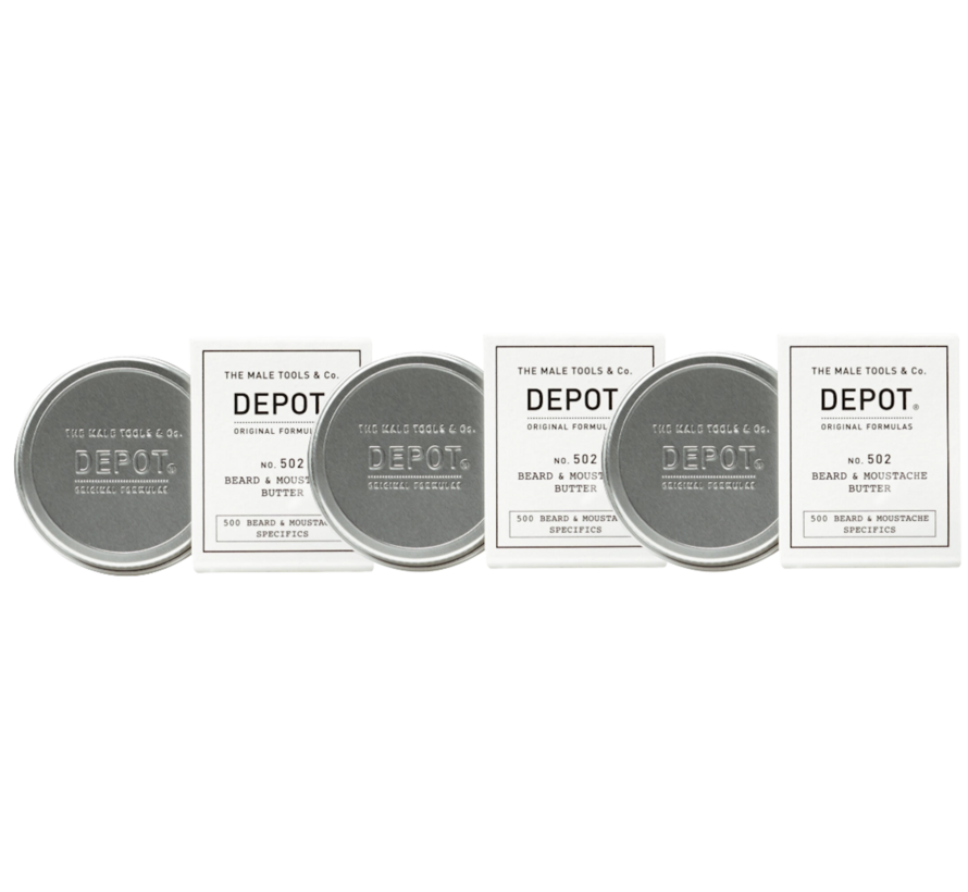 No. 502 - Beard & Moustache Butter 30ml - 3 STUKS