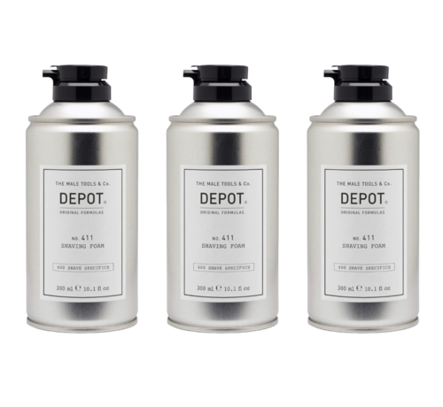 DEPOT N0.411 Shaving Foam 300ml - 3 STUKS
