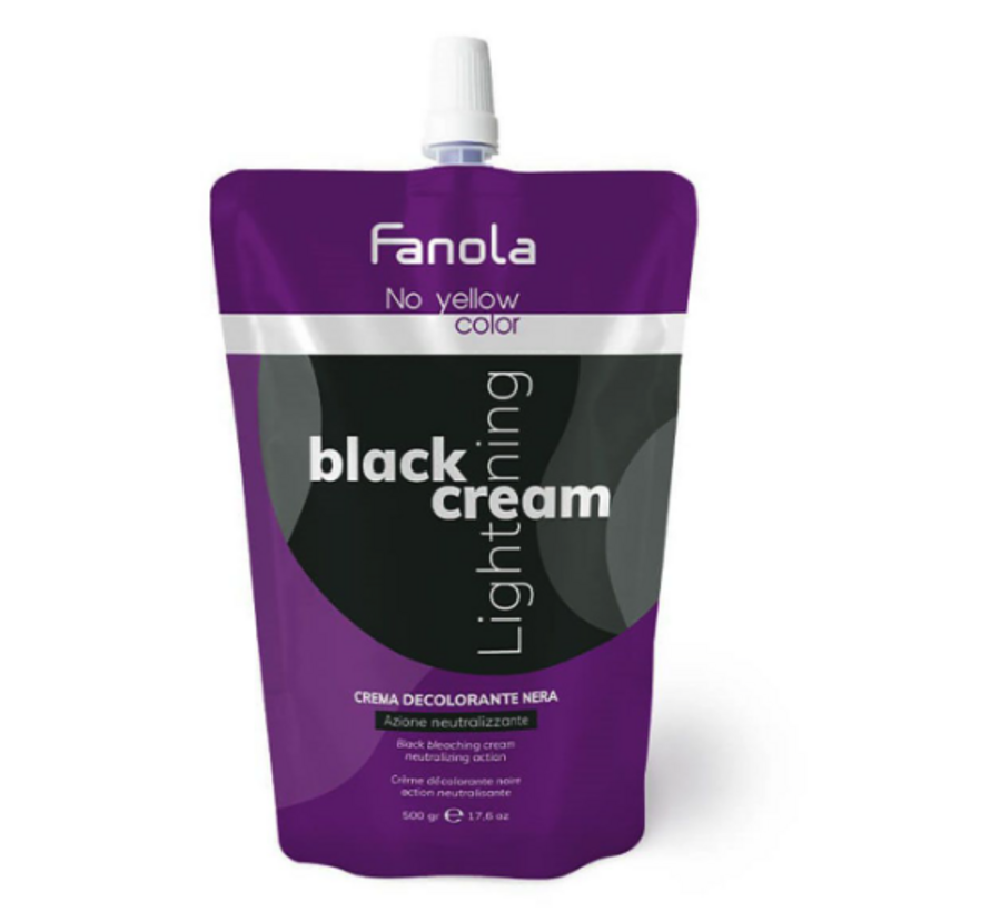 No Yellow Color Black Cream Lightener Blondeercrème - 500 gr
