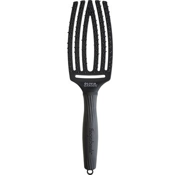 Olivia Garden Finger Brush Double Bristles Black Medium