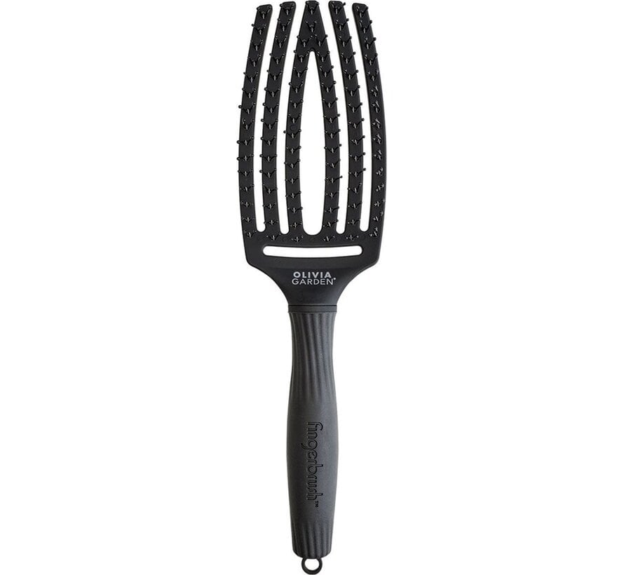 Finger Brush Double Bristles Black Medium