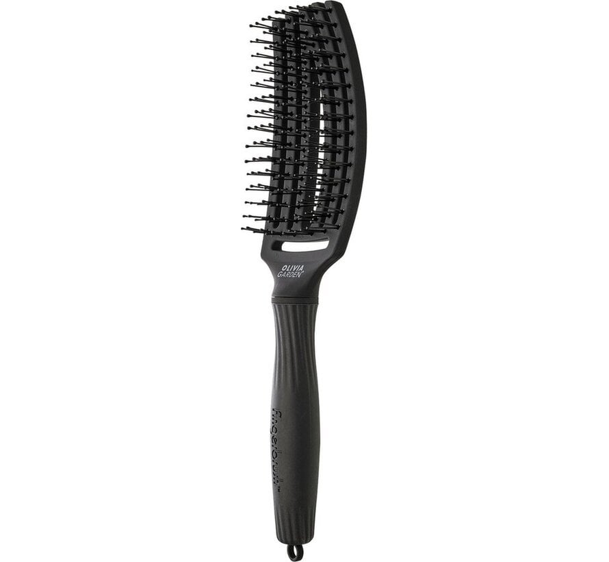 Finger Brush Double Bristles Black Medium