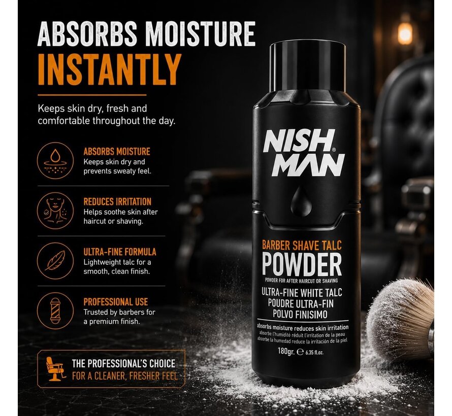Barber Shave Talc Powder 180g