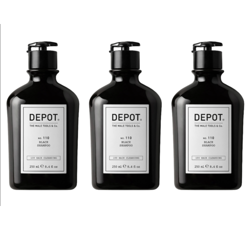 DEPOT N0.110 Black shampoo Shampoo 250ml - 3 STUKS