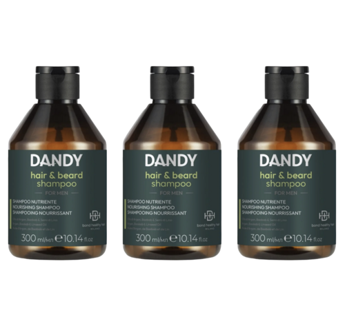 DANDY HAIR & BEARD SHAMPOO 300ml - 3 STUKS