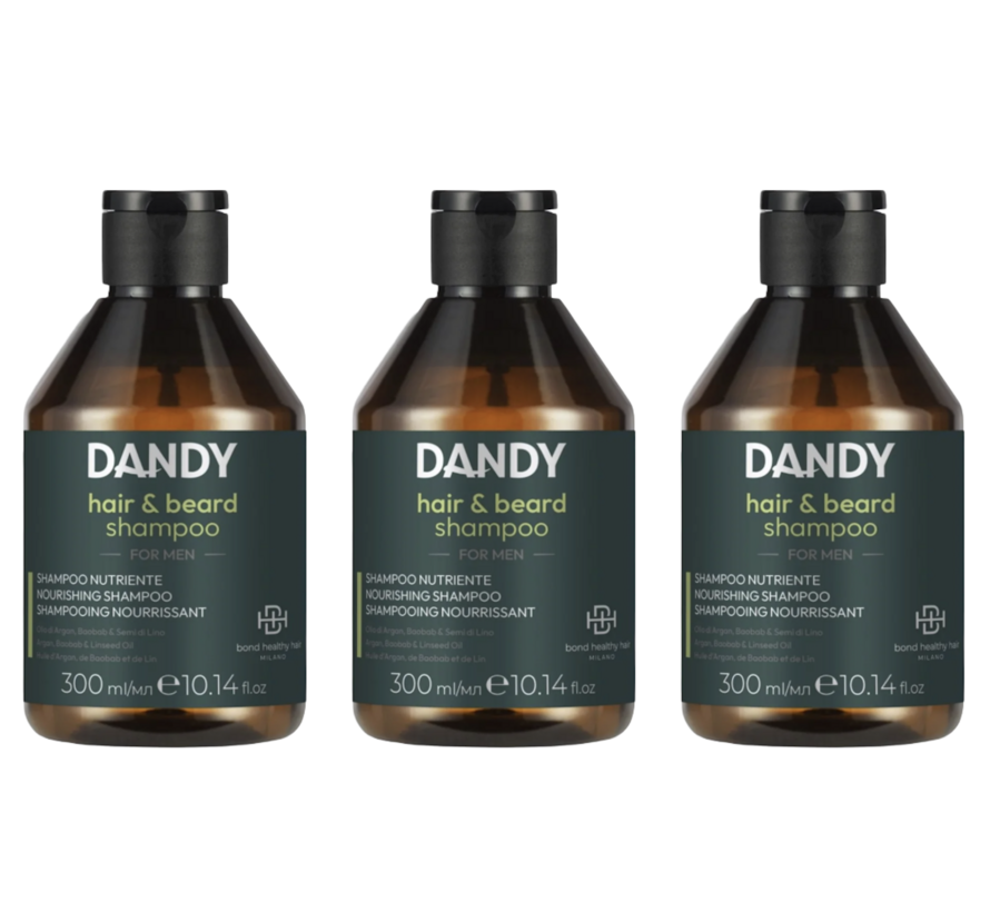 HAIR & BEARD SHAMPOO 300ml - 3 STUKS