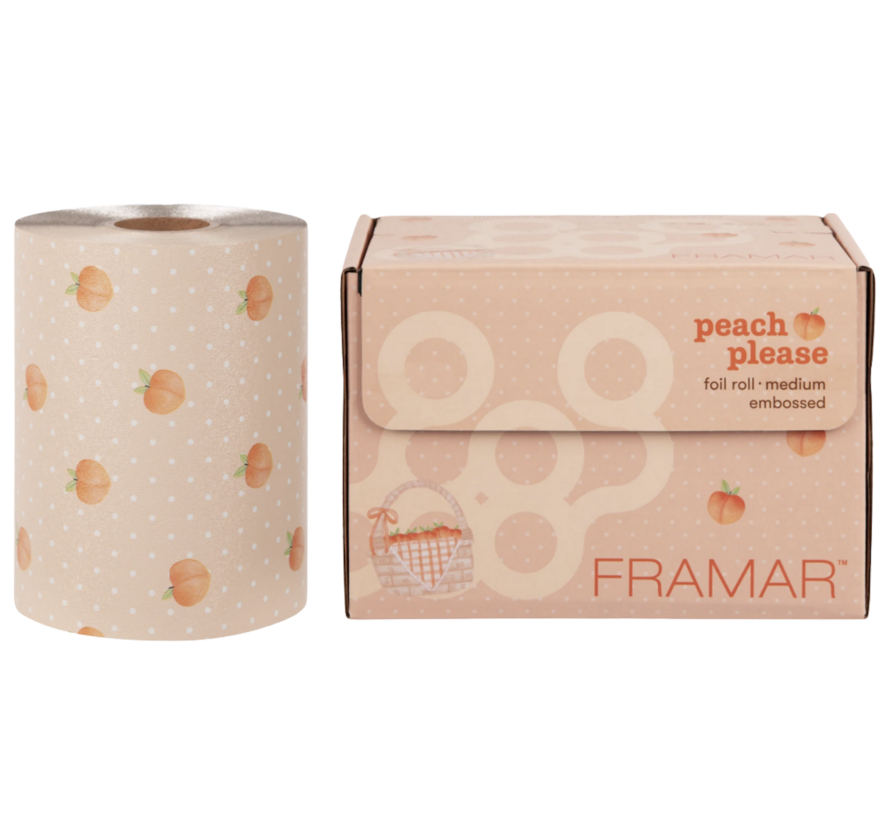 Embossed Foil Roll Peach Please 97,5 meter