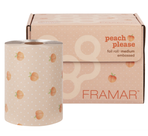 Framar Embossed Foil Roll Peach Please 97,5 meter