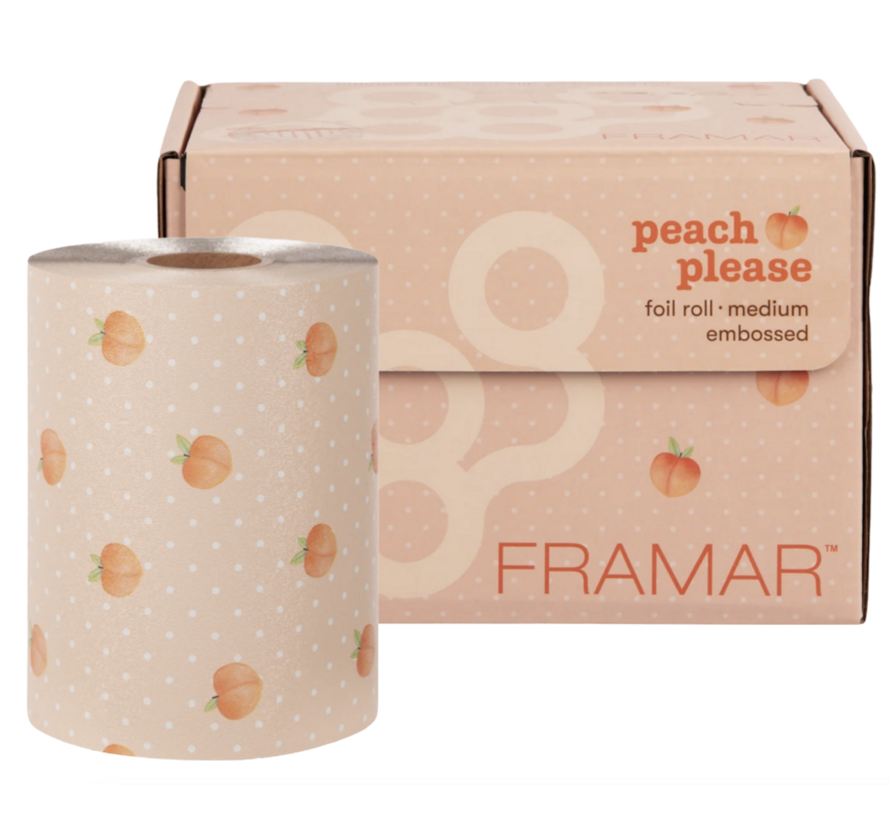 Embossed Foil Roll Peach Please 97,5 meter