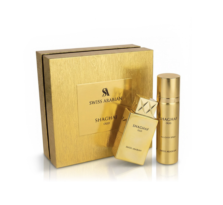 Shaghaf Oud Set Parfum + All Over Bodyspray