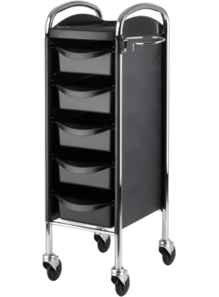 Efalock Werkwagen Piccolo 6002 Zwart / Chrome
