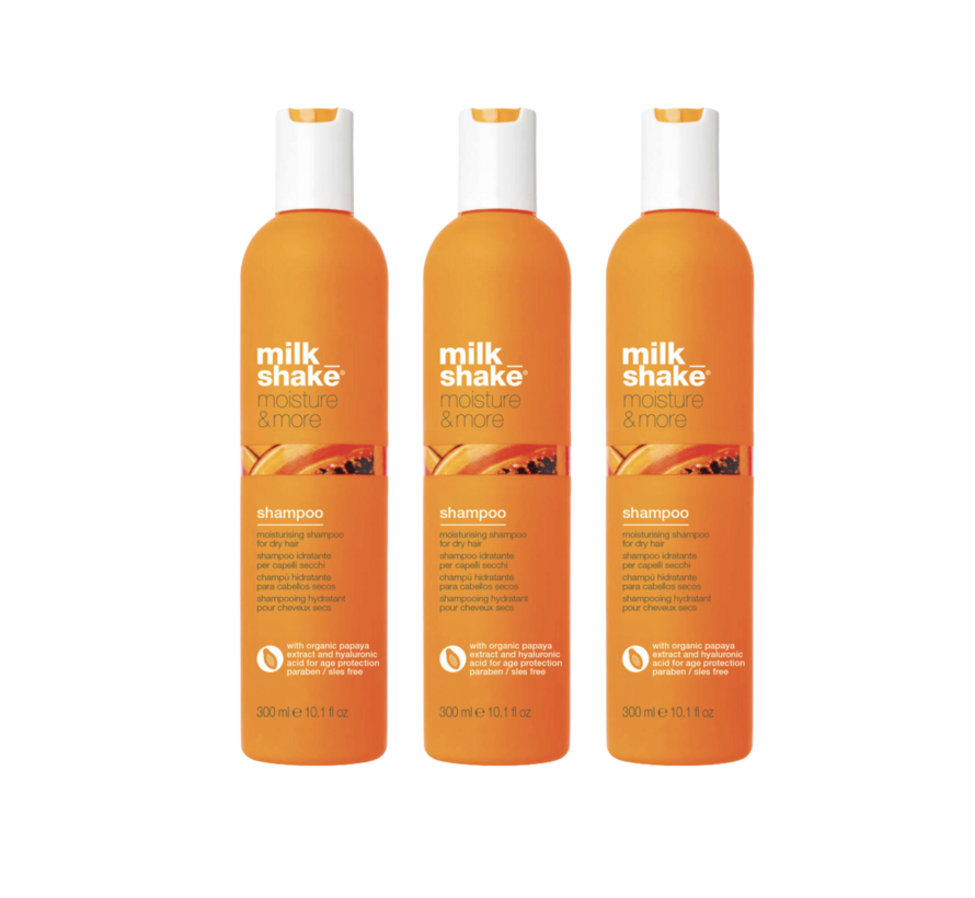 Moisture & More Shampoo 300ml - 3 Stuks