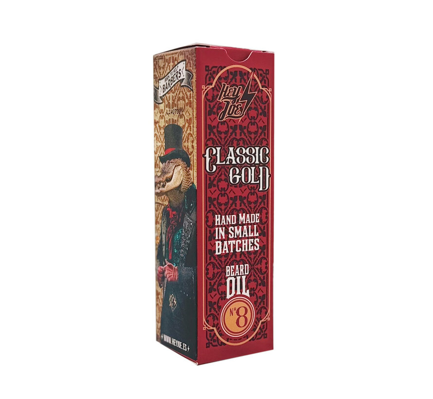 Beard Oil nr8 Classic Gold 30ml - 3 STUKS