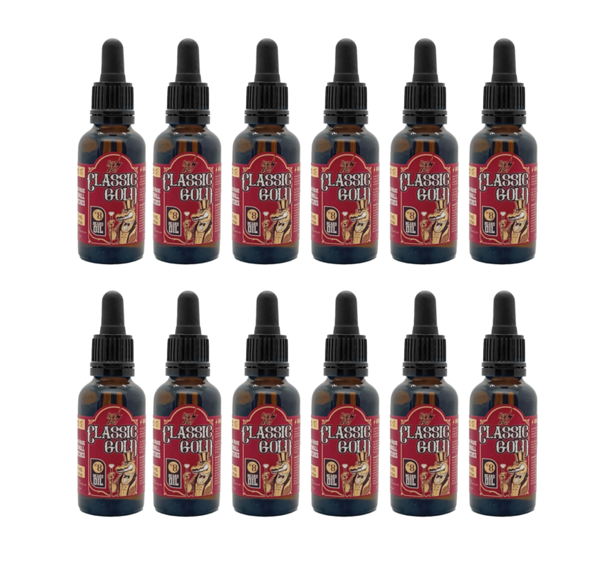Beard Oil nr8 Classic Gold 30ml - 12 STUKS