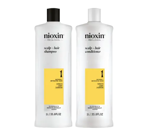 Nioxin System 1 Shampoo & Conditioner Set - 1000ml