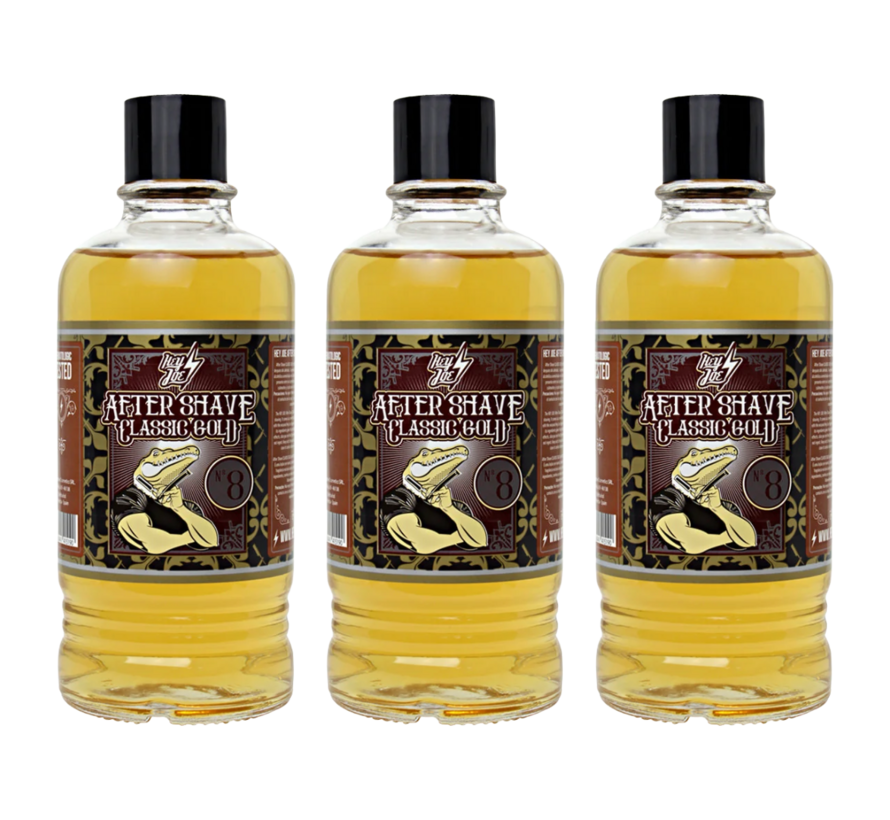 After Shave No. 8 Classic Gold 400ml  - 3 STUKS