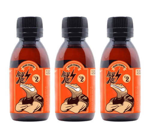 HEY JOE! Beard Shampoo no2 Red Mandarin 120ml - 3 STUKS