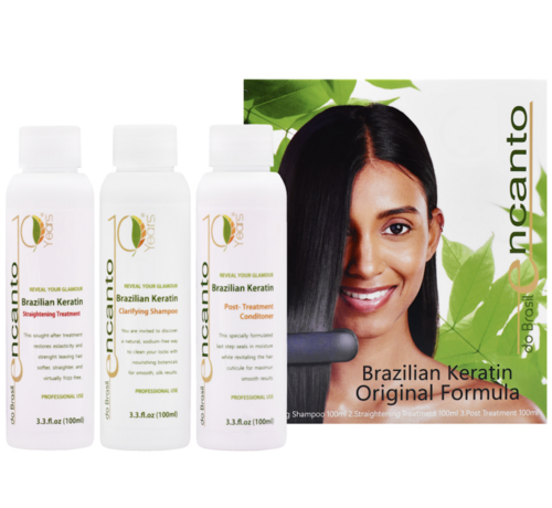 Encanto do Brasil Brazilian Keratin Original Formula Set - 3 Stuks