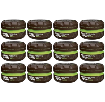 Nish Man Hair Styling Wax 08 Matte Finish 150ml - 12 STUKS