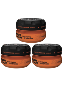 Nish Man Spider Hairwax S1 Black Widow 150ml - 3 STUKS
