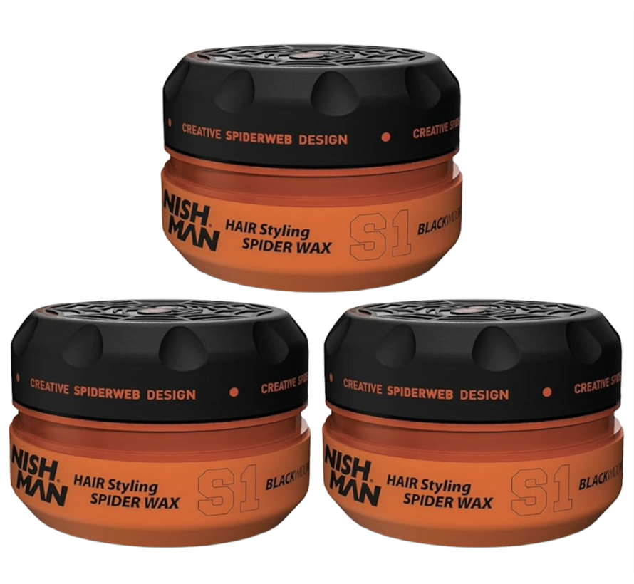Spider Hairwax S1 Black Widow 150ml - 3 STUKS
