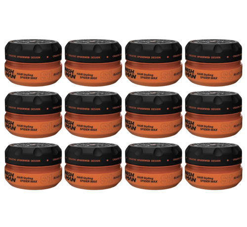 Nish Man Spider Hairwax S1 Black Widow 150ml - 12 STUKS