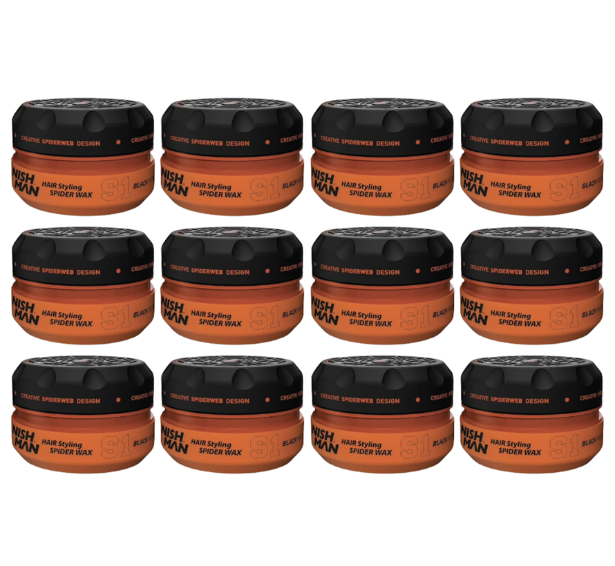 Spider Hairwax S1 Black Widow 150ml - 12 STUKS