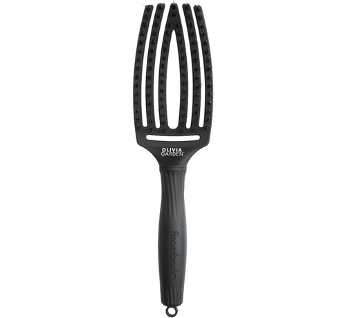 Olivia Garden Finger Brush BLACK Combo - Medium