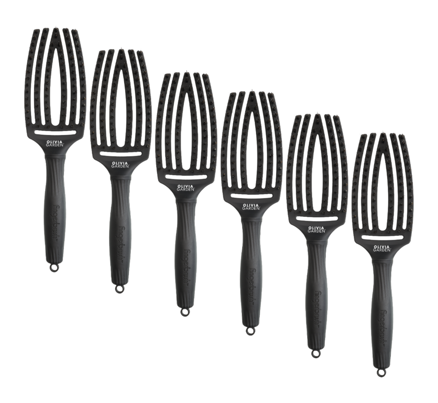 Finger Brush BLACK Combo - Medium - 6 STUKS