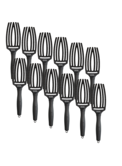 Olivia Garden Finger Brush BLACK Combo - Medium - 12 STUKS