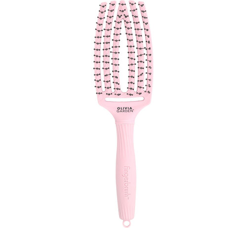 Olivia Garden Fingerbrush LOVE Double Pin Pastel Pink