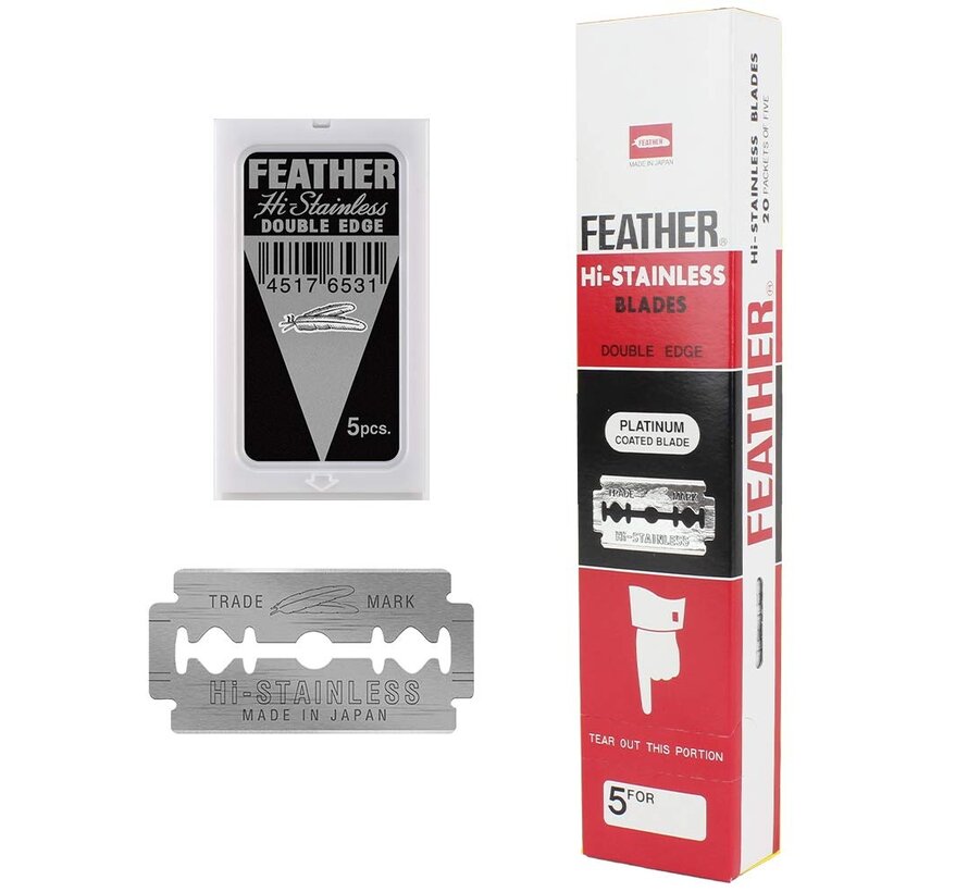 Double Edge Platinum Blades 20x5 stuks . Rood