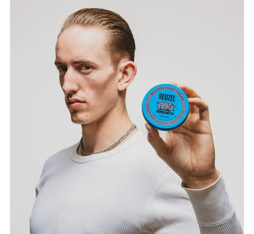 Blue High Shine Strong Hold Pomade 35gr. TRAVEL SIZE