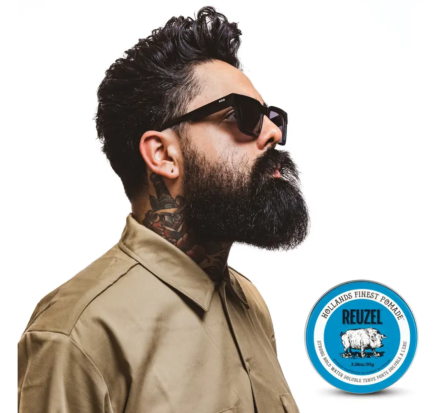 Blue High Shine Strong Hold Pomade 35gr. TRAVEL SIZE